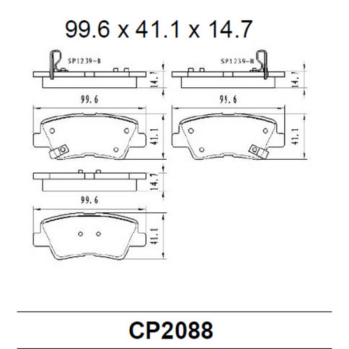 Premier Rear Ceramic Brake Pads DB2088 CP2088