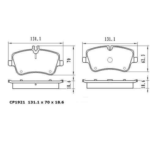 Premier Ceramic Front & Rear Brake Pad Set DB2266 DB2267 CP2266-CP2267