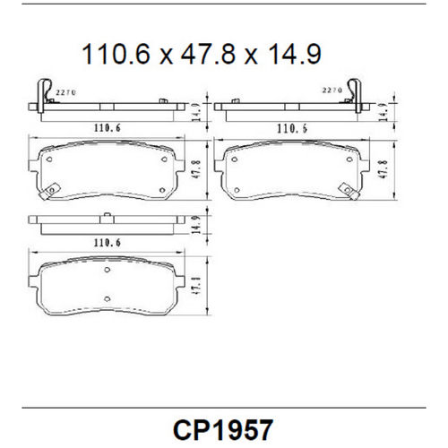 Premier Front Ceramic Brake Pads DB2379 CP2379