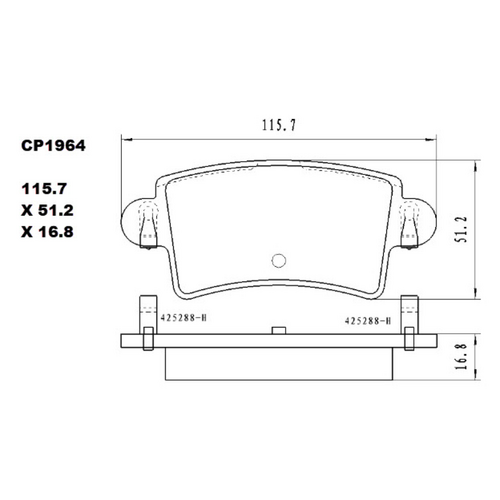 Premier Rear Ceramic Brake Pads DB2414 CP2414