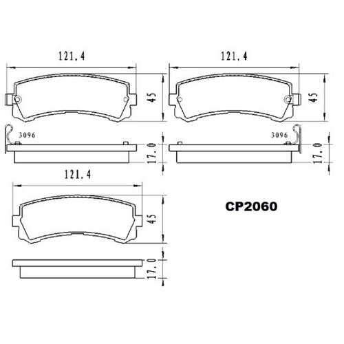 Premier Front Ceramic Brake Pads DB321 CP321