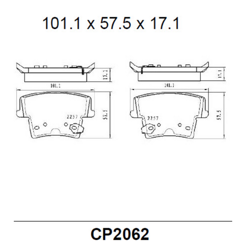 Premier Front Ceramic Brake Pads CP409 DB409 suits COURIER 4x2, 4x4, B SERIES 3/85 - 96
