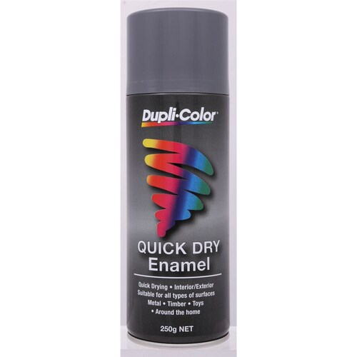 Dupli-Color Quick Dry Enamel Paint Machine Grey 250G Aerosol CQDE18