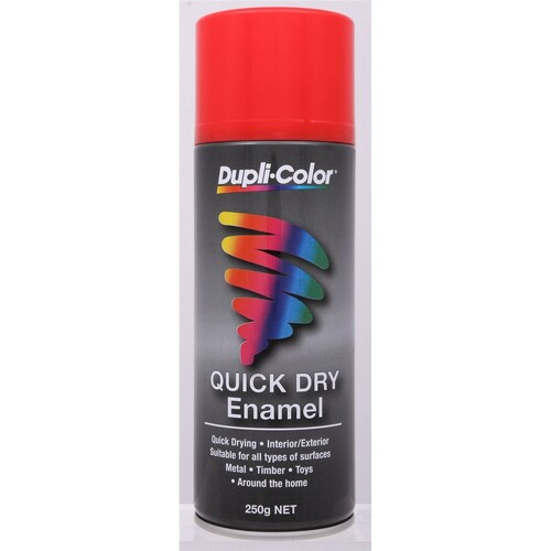 Dupli-Color Quick Dry Enamel Paint Bright Red 250G Aerosol CQDE4