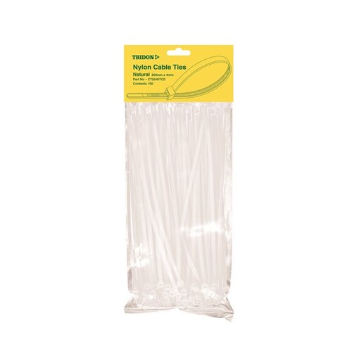 Tridon Cable Tie Natural 200x4mm Pk100 CT204NTCD