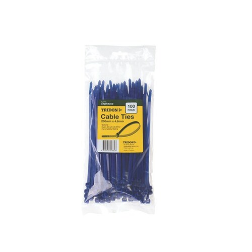 Tridon Cable Tie Blue 200 X 4.8mm Pk100 CT205BLCD