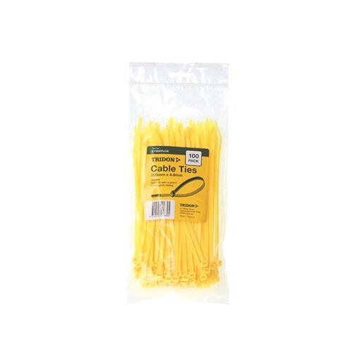 Tridon Cable Tie Yellow 200 X4.8mm Pk100 CT205YLCD