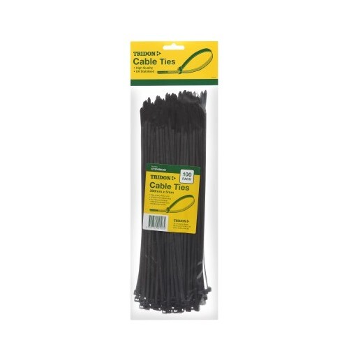 Tridon Cable Tie Black 300 X 5mm Pk25 CT305BKCD-25
