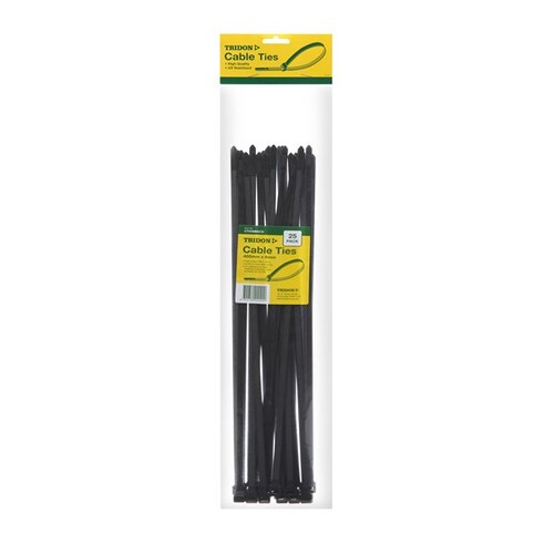 Tridon Cable Tie Black 400x8mm Pk25 Hang Card CT408BKCD