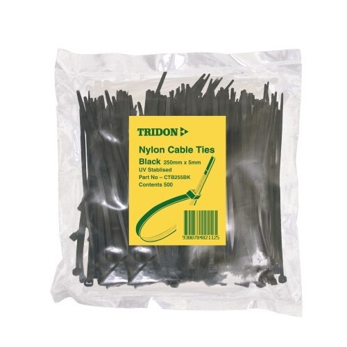 Tridon Cable Tie Black 400mm X 5m Pk500 CTB405BK
