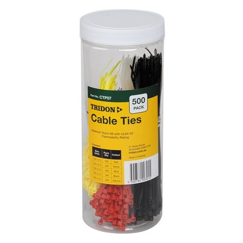 Tridon Cable Tie Asst 500pcs CTP07