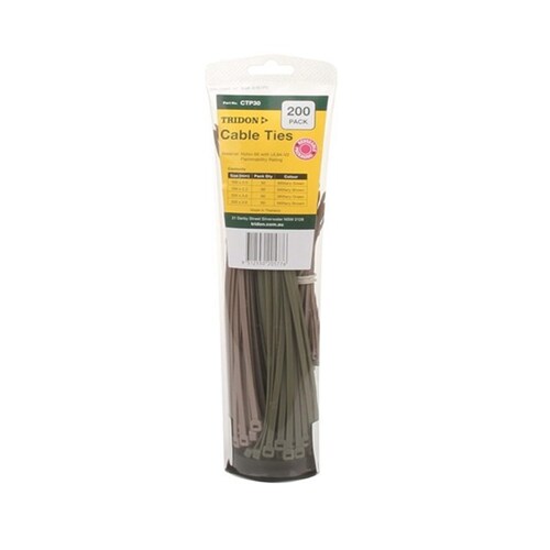 Tridon Cable Tie Combo Pack - Assorted Colours CTP30