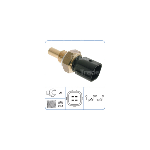 FAE Coolant Temperature Engine Ecu Sensor With Rectangular Plug CTS-091