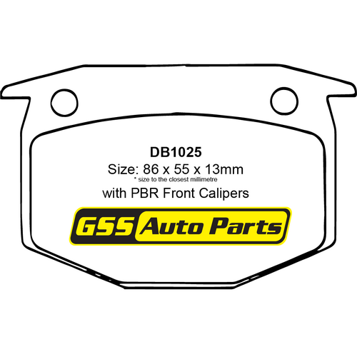 Budget Front Brake Disc Pads DB1025 DB1025