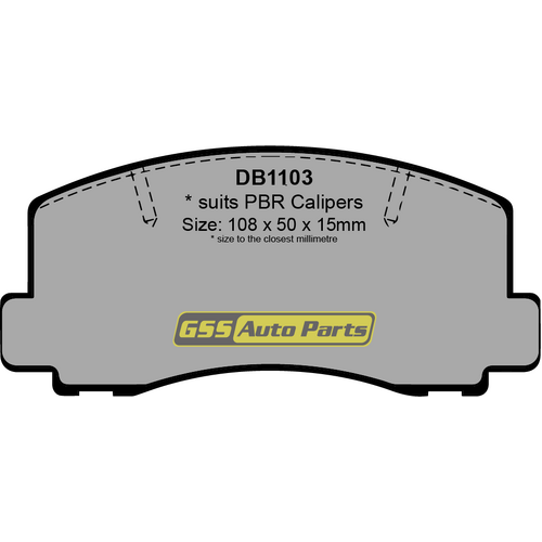 Budget Front Brake Disc Pads DB1103 DB1103