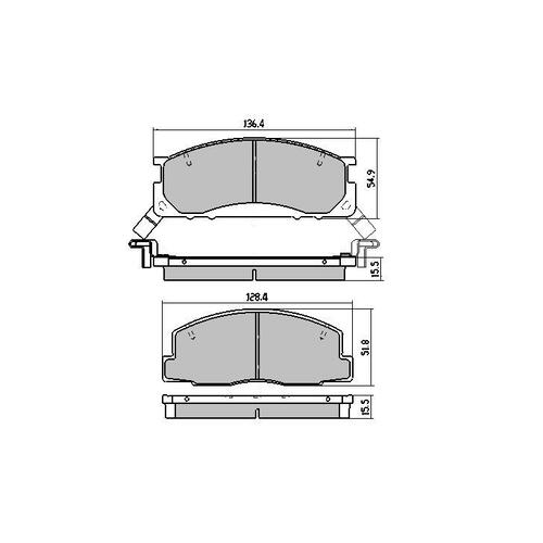 Budget Front Brake Disc Pads DB1122 DB1122