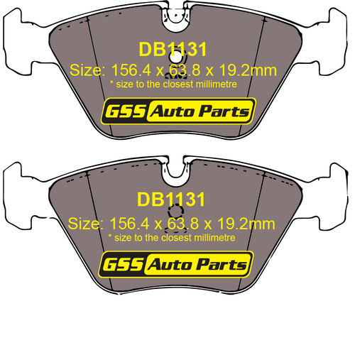 Budget Front Brake Disc Pads DB1131 DB1131