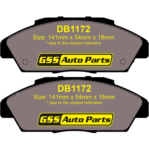 Budget Front Brake Disc Pads DB1172