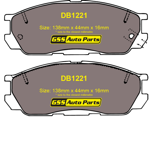 Budget Front Brake Disc Pads DB1221 DB1221
