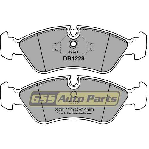 Budget Front Brake Disc Pads DB1228 DB1228