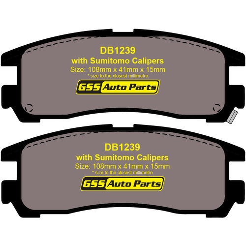 Budget Rear Brake Disc Pads DB1239 DB1239