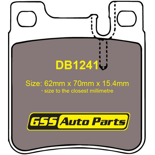 Budget Rear Brake Disc Pads DB1241 DB1241 suits MERCEDES CLK CLASS, E SERIES, S CLASS