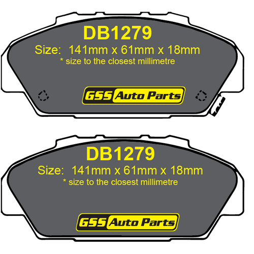 Budget Front Brake Disc Pads DB1279 DB1279