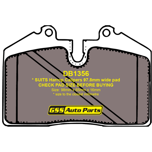 Budget Rear Brake Disc Pads DB1356 DB1356 suits HSV VT->VZ, VE, GTO, GTS