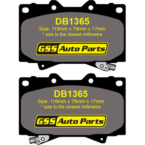 Budget Front Brake Disc Pads DB1365 DB1365