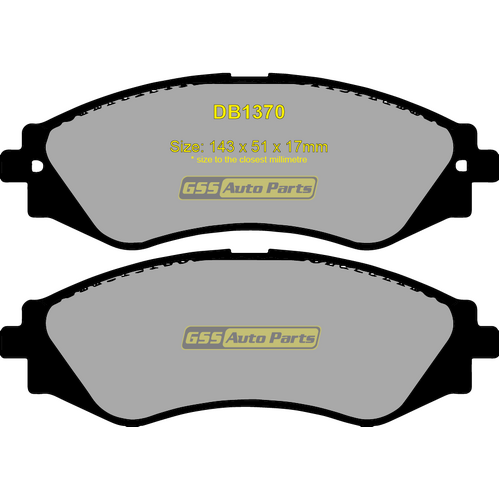Budget Front Brake Disc Pads DB1370 DB1370