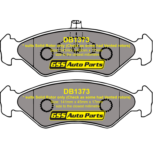 Budget Front Brake Disc Pads DB1373 DB1373