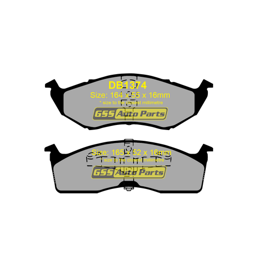 Budget Front Brake Disc Pads DB1374 DB1374 / 7470A