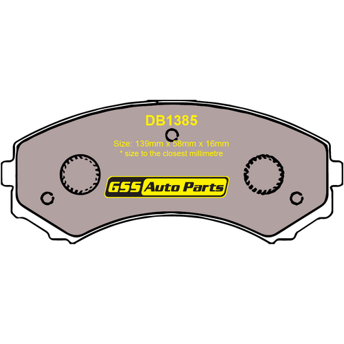 Budget Front Brake Disc Pads DB1385 DB1385
