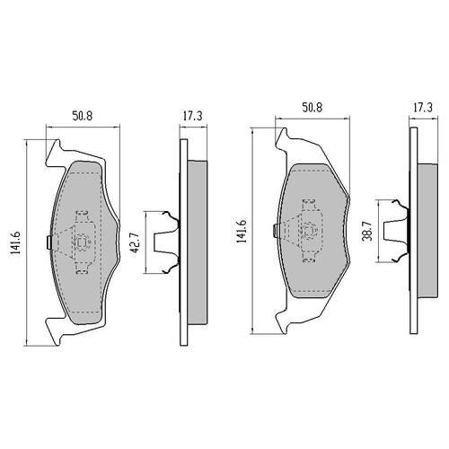 Budget Front Brake Disc Pads DB1407 DB1407