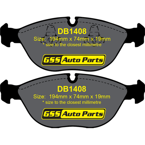Budget Front Brake Disc Pads DB1408 DB1408 suits AUDI RS4, BMW 750iL (E38), Z8