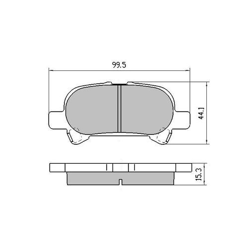 Budget Rear Brake Disc Pads DB1433 DB1433