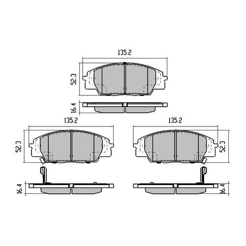 Budget Front Brake Disc Pads DB1452 DB1452