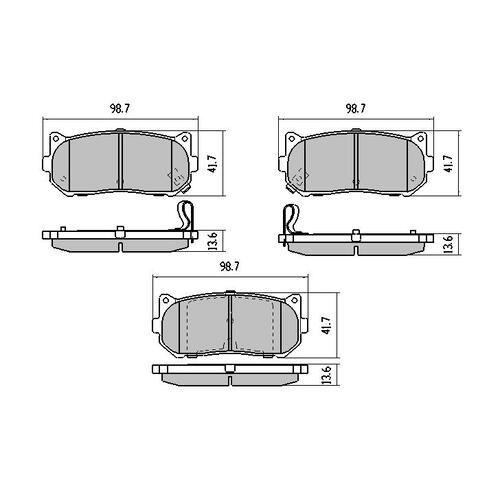 Budget Rear Brake Disc Pads DB1466 DB1466