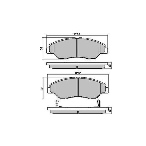 Top Performance Brake Pads from the makers of Bendix DB2208 Front