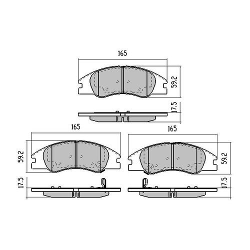 Budget Front Brake Disc Pads DB1727 DB1727