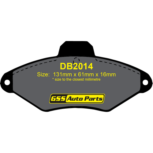 Budget Front Brake Disc Pads DB2014 DB2014