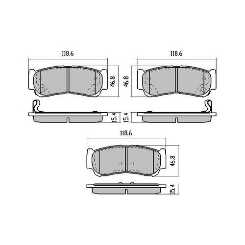 Rear Budget Brake Pads DB1686