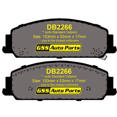 Budget Front Brake Disc Pads DB2266 DB2266