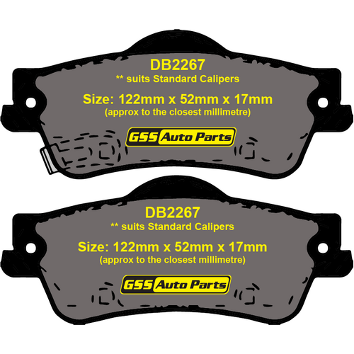 Budget Rear Brake Disc Pads DB2267 DB2267