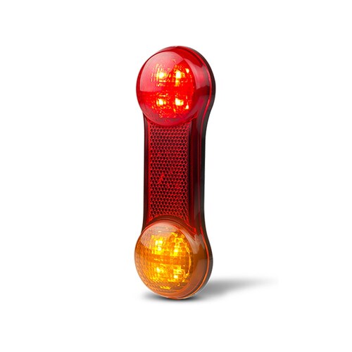 LED Auto Lamps Budget Trailer Lamps with Reflex Reflector and 3M Double-Sided Tape Mount - Stop/Tail/Indicator (DB2)