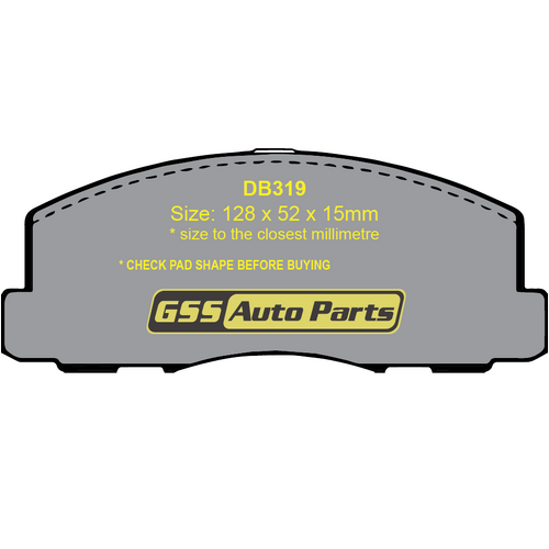 Budget Front Brake Disc Pads DB319 DB319