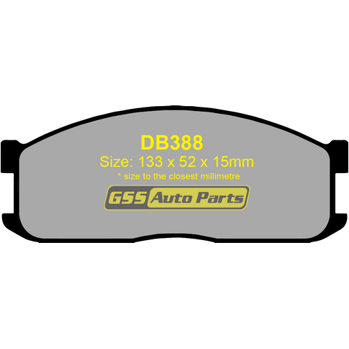 Budget Front Brake Disc Pads DB388 DB388