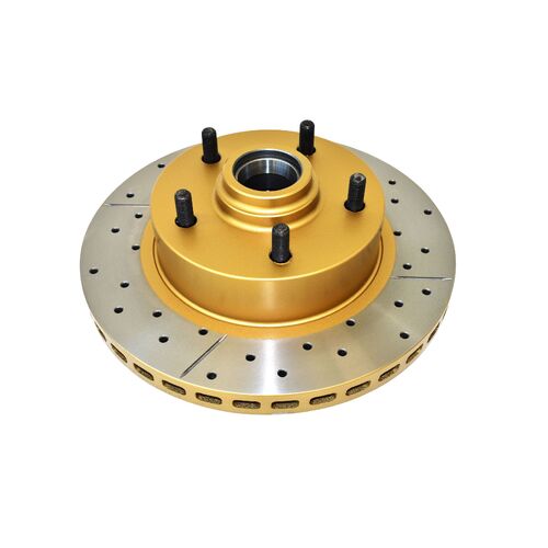 DBA Front Street Series Gold Cross Drilled & Slotted Brake Rotor (1) DBA014X RDA14