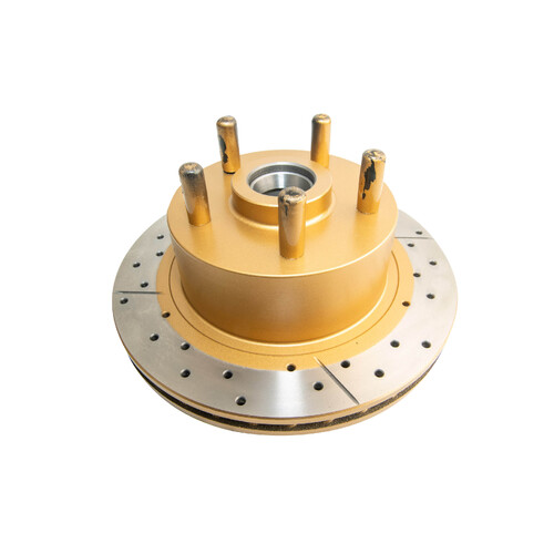 DBA Front Street Series Gold Cross Drilled & Slotted Brake Rotor (1) DBA015X RDA15