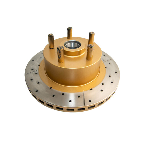 DBA Front Street Series Gold Cross Drilled & Slotted Brake Rotor (1) DBA017X RDA17